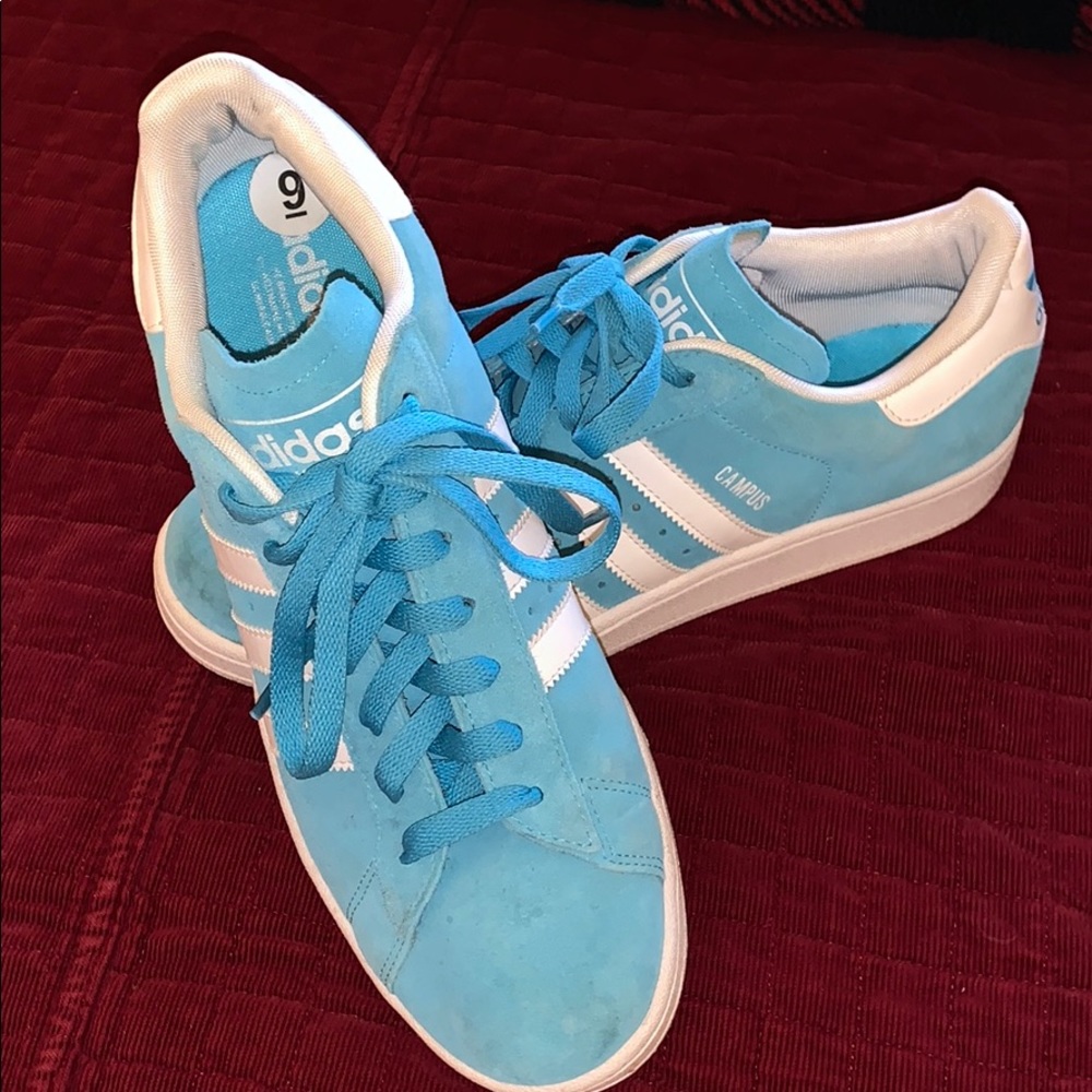 Blue Adidas Campus Shoes